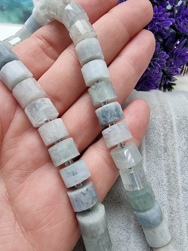 10 MM Silindir Akuamarin Doğal Taş