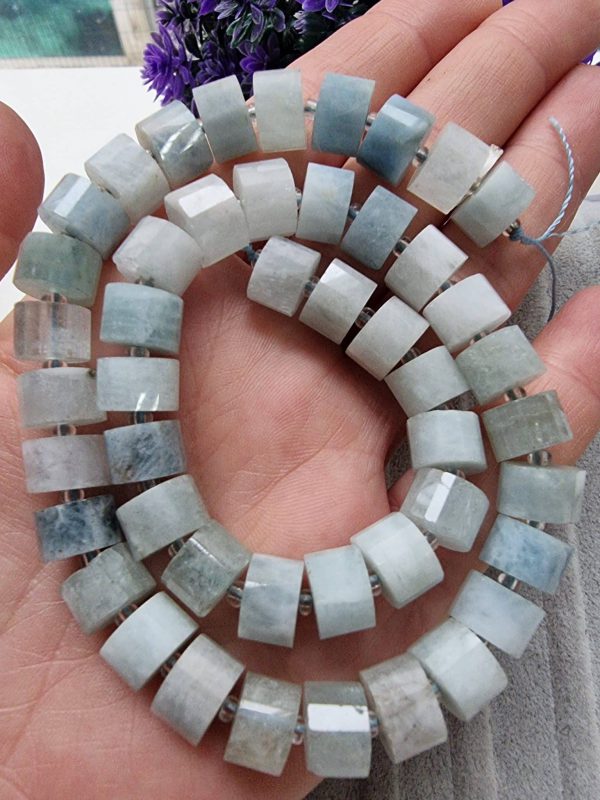 10 MM Silindir Akuamarin Doğal Taş - Görsel 4