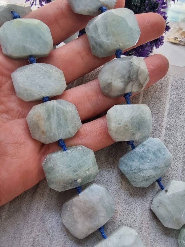 18x24 MM Kesimli Oval Akuamarin Doğal Taş - Görsel 3