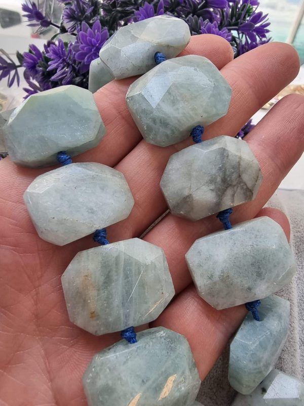 18x24 MM Kesimli Oval Akuamarin Doğal Taş