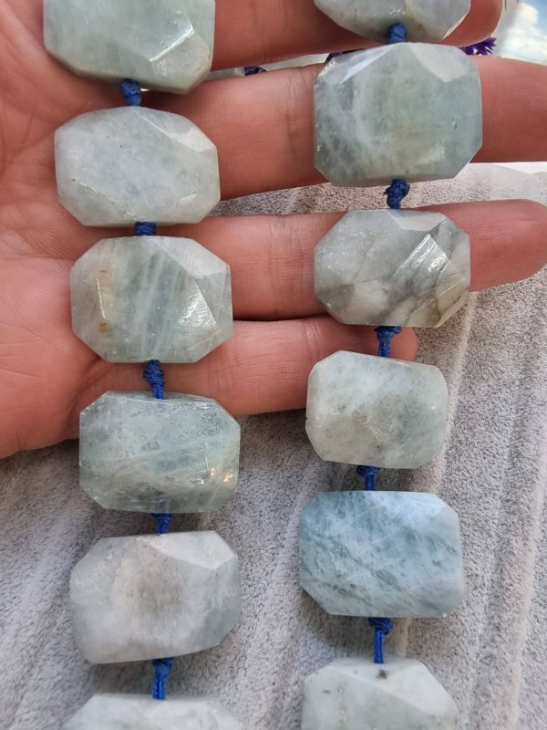 18x24 MM Kesimli Oval Akuamarin Doğal Taş - Görsel 4