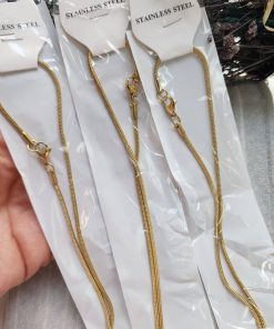 2 MM Yılan Hazır Çelik Takı Zinciri 60 CM