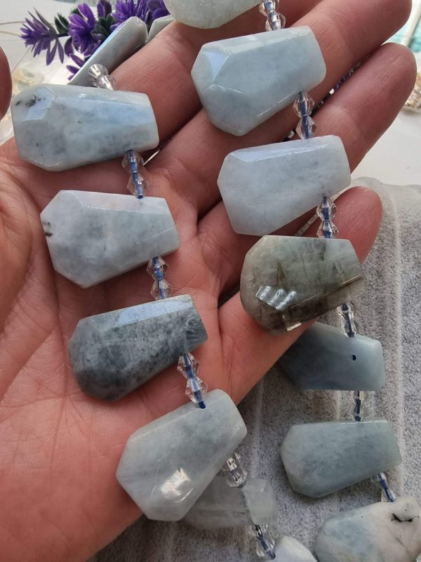 20x28 MM Damla Kesim Akuamarin Doğal Taş