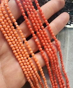 3.5 MM Fasetli Küre Mercan Doğal Taşı