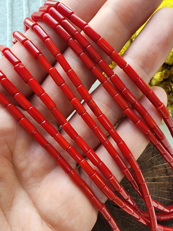 3X7 MM Silindir Mercan Doğal Taşı - Görsel 4