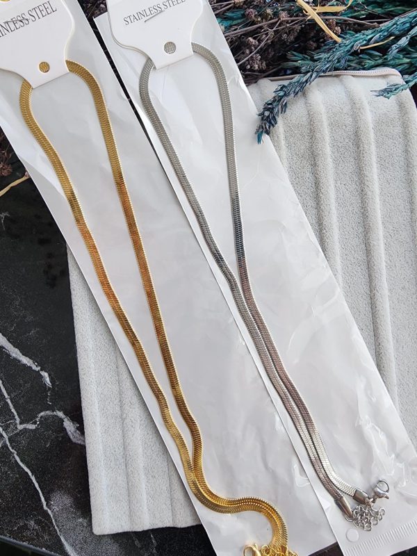 4 MM İtalyan Hazır Çelik Takı Zinciri 45 CM
