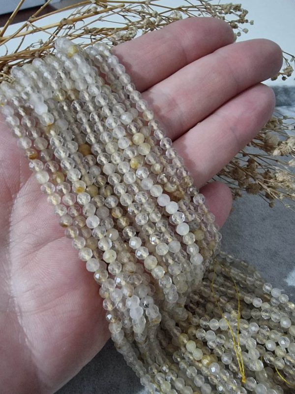 4 MM Rutil Kuvars Faset Kesim Doğal Taş - Görsel 2