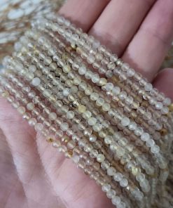 4 MM Rutil Kuvars Faset Kesim Doğal Taş