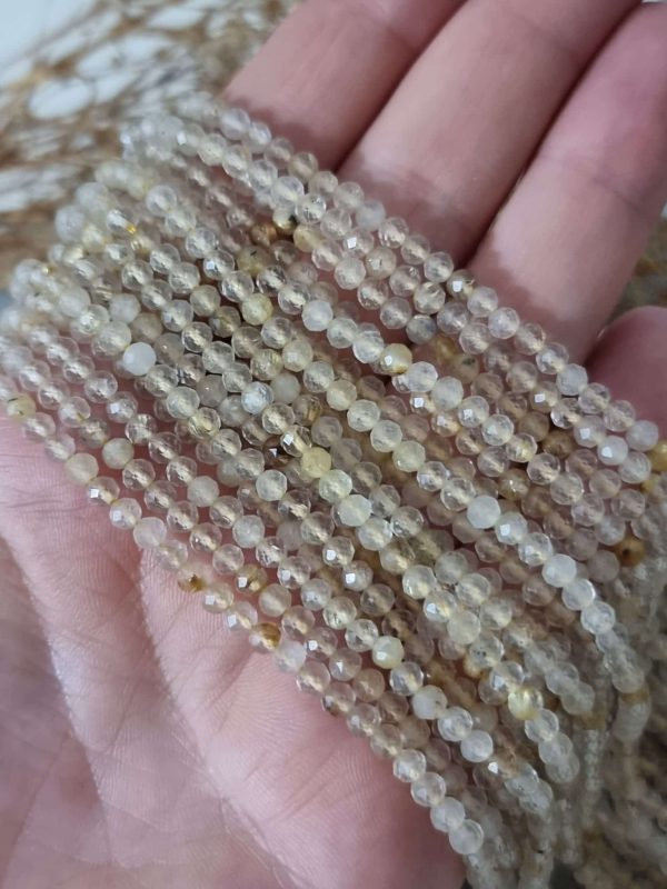 4 MM Rutil Kuvars Faset Kesim Doğal Taş