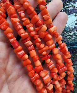 5x8 MM Yandan Delikli Silindir Mercan Doğal Taş