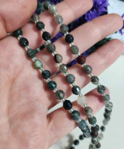 6 MM Çokgen Hint Akik Doğal Taş Dizi AAA