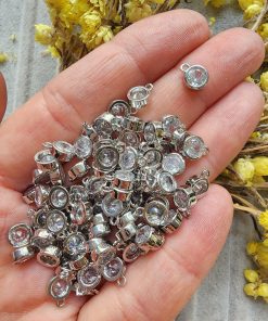 8 MM Çelik Kasalı Zirkon Yuvarlak Sallantı