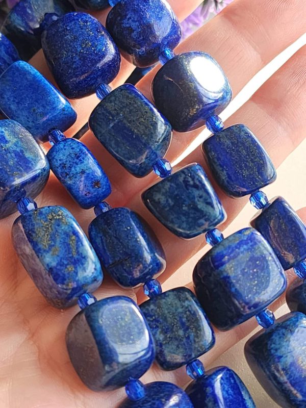 Küp Tambur Dizi Lapis Lazuli Taş - Görsel 2