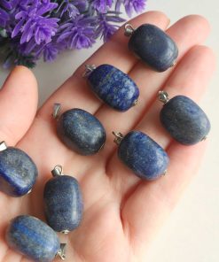 Oval Kütle Lapis Taşı Kolye Ucu