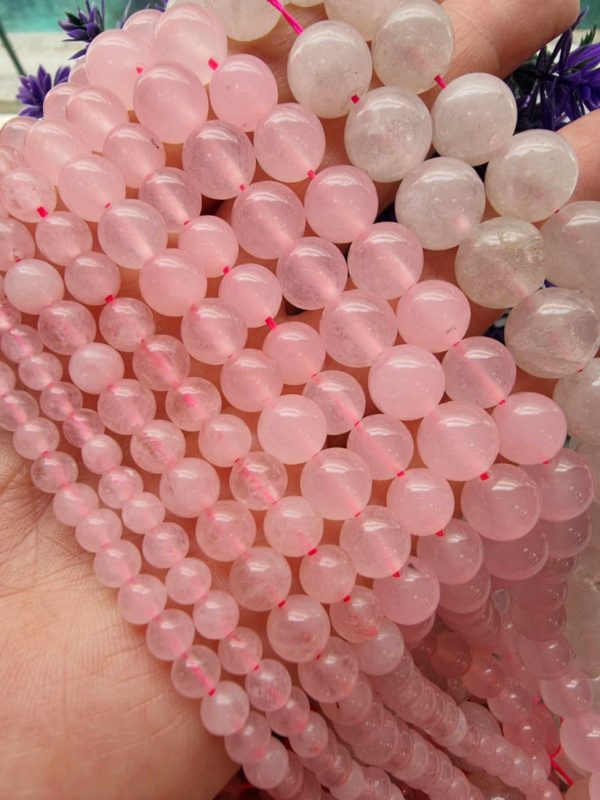 Doğal Küre Pembe Kuvars Taşı - Görsel 3
