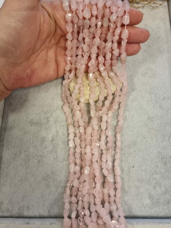 Pembe Kuvars Doğal Taş Dizi Amorf Şekilli - Görsel 3