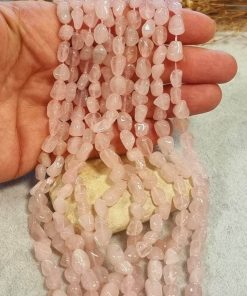 Pembe Kuvars Doğal Taş Dizi Amorf Şekilli