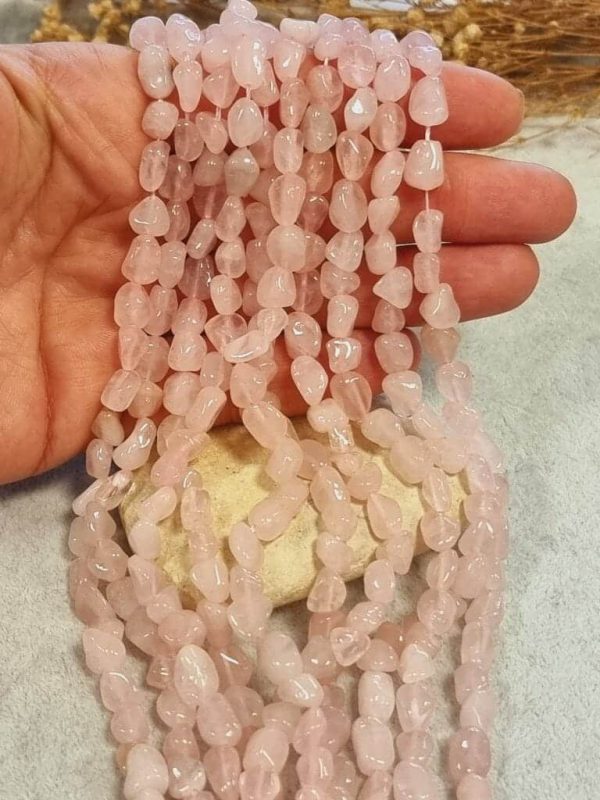 Pembe Kuvars Doğal Taş Dizi Amorf Şekilli