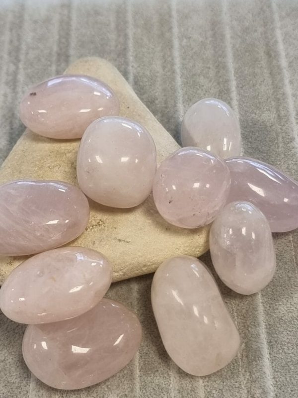 Pembe Kuvars Tamburlanmış Doğal Taş - Görsel 3