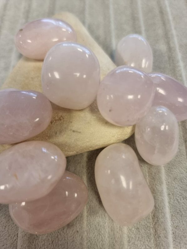 Pembe Kuvars Tamburlanmış Doğal Taş - Görsel 5