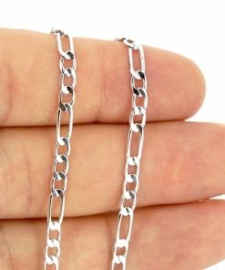 Rodyum Kaplama 4 mm Kuyumcu İşi Takı Zinciri