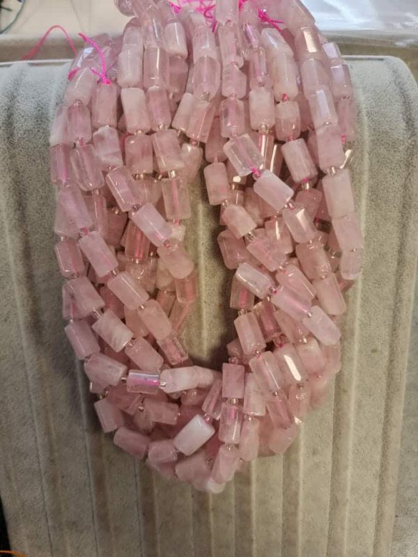 Silindir Pembe Kuvars Doğal Taş Dizi - Görsel 5