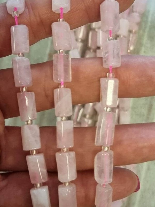 Silindir Pembe Kuvars Doğal Taş Dizi - Görsel 3