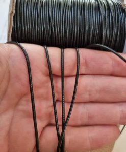 Siyah Kore İpi 1.5 mm Kalın (Sıçan Kuyruğu İp) 1 Metre