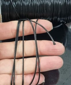 Siyah Kore İpi 1 mm İnce (Sıçan Kuyruğu İp) 1 Metre