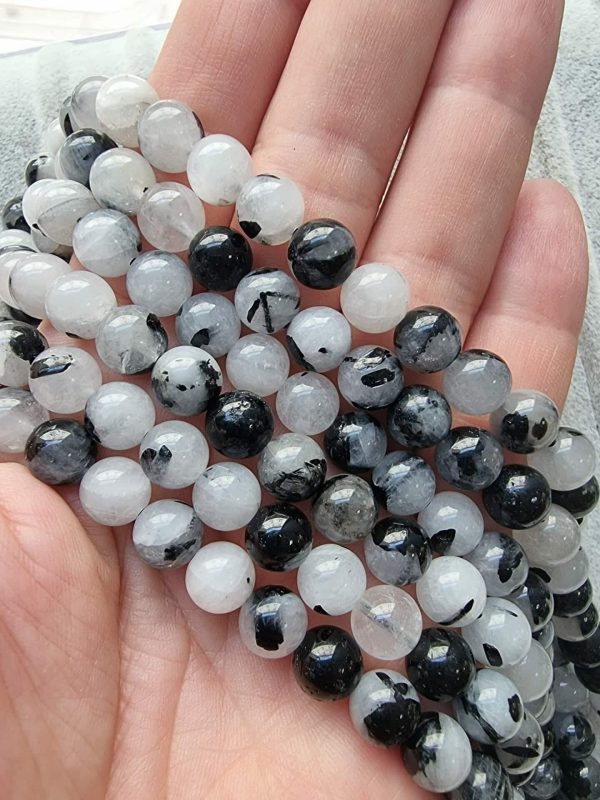 Siyah Rutil Kuvars Doğal Taş Dizi 8 MM - Görsel 2