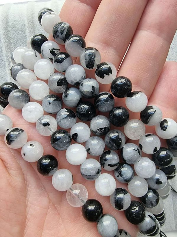 Siyah Rutil Kuvars Doğal Taş Dizi 8 MM - Görsel 4
