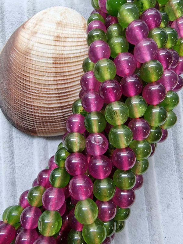 Yeşil Pembe Mix Ceyt Doğal Taş 8mm