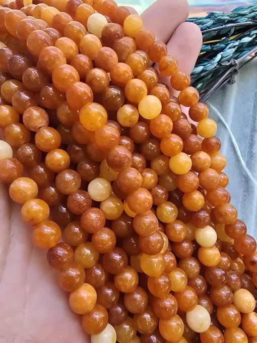 8 MM Turuncu Renkli Kuvars Taşı